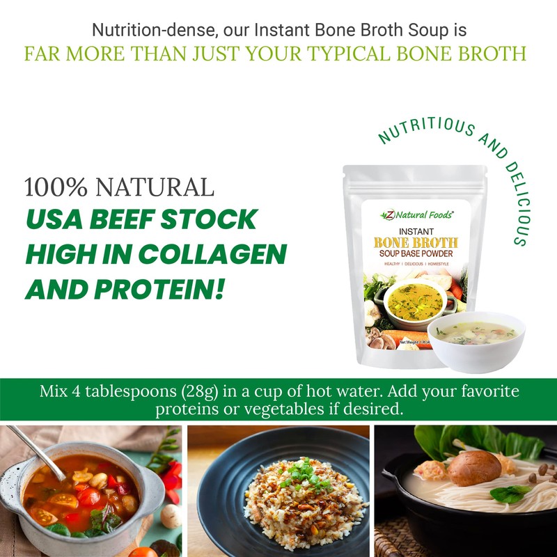 Instant Bone Broth Soup Powder - Rich Umami Flavor packed