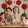 Brass Chinese Feng Shui Coins with Red String – 5