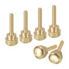 sourcing map M3x16mm Knurled Thumb Screws, 6pcs Brass Knurled Thumb
