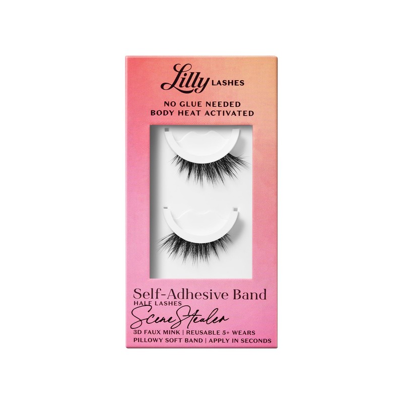 Lilly Lashes Pestañas autoadhesivas (medias pestañas), sin pegamento, se activan