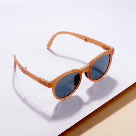 Cyxus Children's Sunglasses Foldable Fashion Polarised Sunglasses UV 400 for Driving Fishing Travel 6022, brown