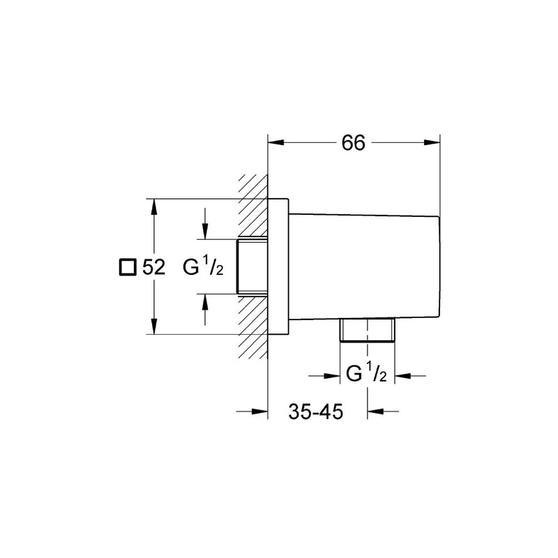GROHE 27704000 | Euphoria Cube Shower Outlet Elbow