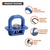 Evotech 4pcs Blue Aluminum Truck Bed Side Tie Down Wall
