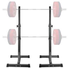 Adjustable Squat Rack Standard 550LBS Capacity 40-66 Inch Solid Steel Squat Stands Barbell Free-press Bench Home Gym Portable Dumbbell Racks Stands (Squat Rack)