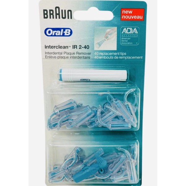 Braun Oral B Inter Clean IR 2-40 Replacement Tips Plaque