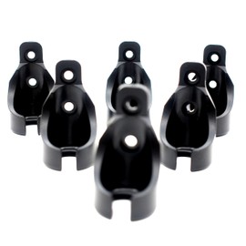 Universal Bungee Kit Parts for Sun Shades Blackout Roller up Blinds (6 Circle Receiver, Black)