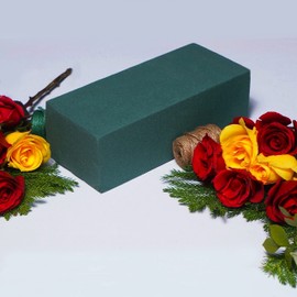 FLOFARE FLOFARE Pack of 6 Dry and Wet Floral Foam Blocks for Fresh and Artificial Flowers, Each (7.8 L x 3.5 W x 2.4 H), for Wedding, Birthdays, Home, Office, and Garden Decorations