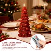 Christmas Tree Candles with Remote, Red Christmas Flameless Candles with