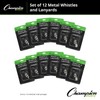 Champion Sports Metal Whistle with Lanyard - 12 Pack