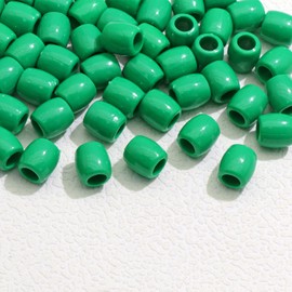 VENOFEN 50PCS Green Hair Beads Dreadlock Jewelry St Patricks Day Hair Accessories Acrylic Braids Beads Cute Loc Decoration for Kid Girls