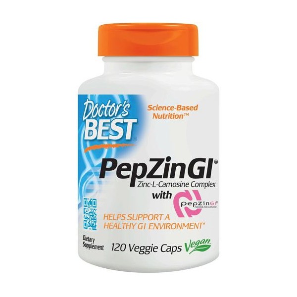 Doctor's Best - PepZinGI with PepZinGI VegeCaps 120 - Expiry 01/24