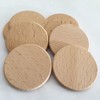 Pack of 10 Round Wooden Disc Coasters, Wooden Coasters, Empty