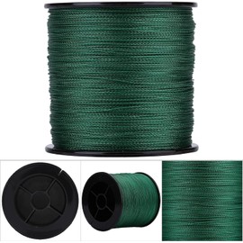 Risegun 4-Strand PE Braided Fishing Line – 500m Super Strong Zero Stretch Fishing Line, Affordable High-Performance for Novice to Pro Anglers（Green）