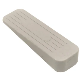 fiXte Deluxe Heavy Duty Non-Slip Rubber Door Wedge Stopper (1, Light Grey/Cream)