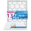OlitAir 14x20x1 MERV 13 Air Filter,AC Furnace Air Filter,Reusable ABS