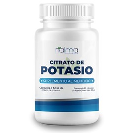 NAIMA Citrato de Potasio  Suplemento Alimenticio  Puro, de Origen Natural  Rendimiento Físico, Dieta Balanceada y Bienestar General  Sin Aditivos     