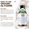 100% Organic Glycerin - For Skin & Hair - Food