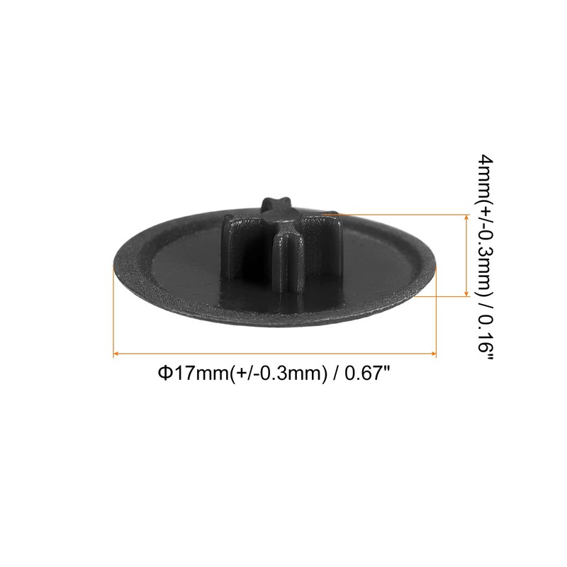 sourcing map 40 Pieces Screw Cap Covers 17 x 4