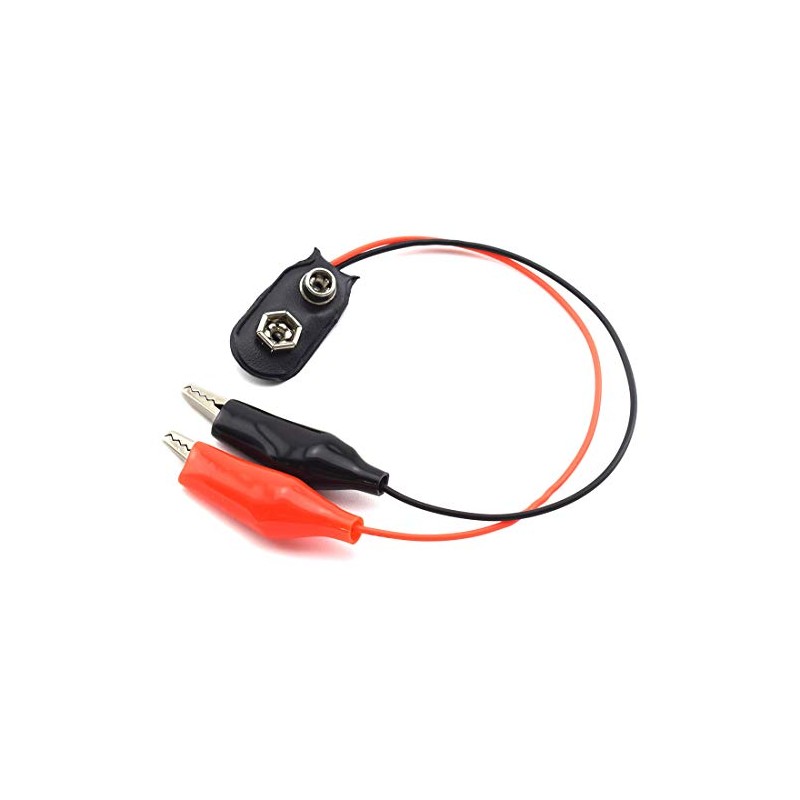 SDTC Tech 5pcs T Type 9V Battery Clip Connector Positive