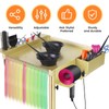 Multi-Function Salon Tray with Holder,Extension Hair Tray,Magnetic Metal Salon Trolley