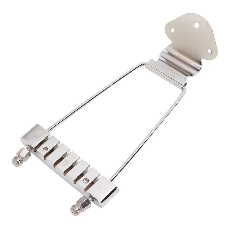 6 String Guitar Metal Tailpiece Adjustable Wooden Bridge Replacement String