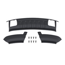 KUAFU 3PCS Front Bumper Lower Valance Compatible with 2009-2014 Ford F150 4WD Replace for 9L3Z17626B FO1095228C with Fog Light Holes Textured Air Dam Deflector Valance Panel