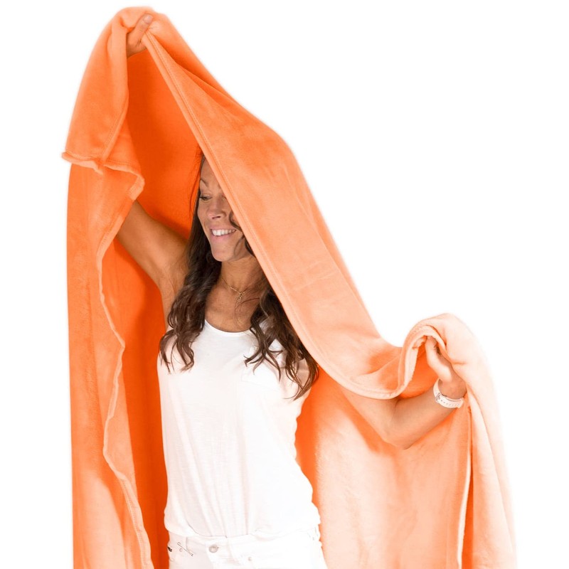 Snug Rug Premium Super Soft Fleece Throw Blanket, Mandarin 150
