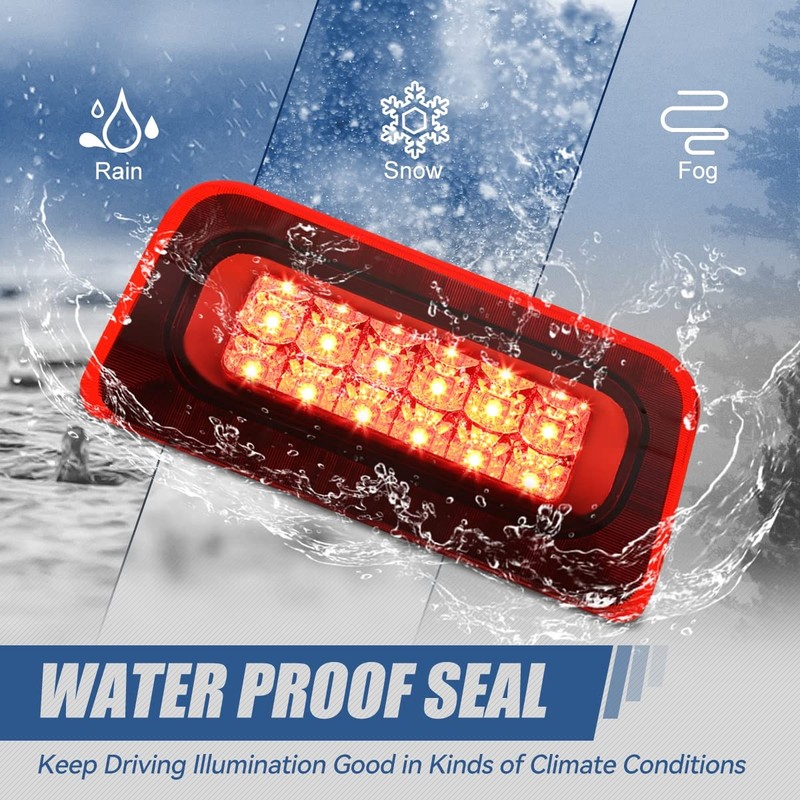 Auto Dynasty Dual Row LED Red 3rd Third Rear Tail