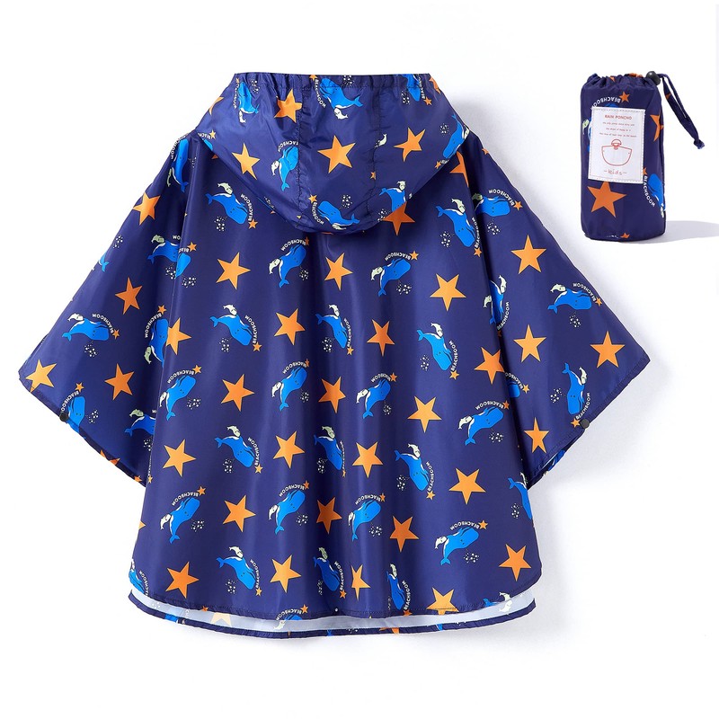QIKADO Poncho Antipioggia Bambino, Poncho Pioggia Bambina con Cappuccio e