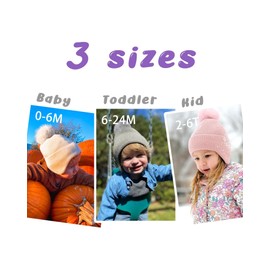 FURTALK Toddler Baby Winter Hat Warm Lined Kids Knitted Hat with Ear Flap Newborn Pom Pom Beanie for Girls and Boys, pink