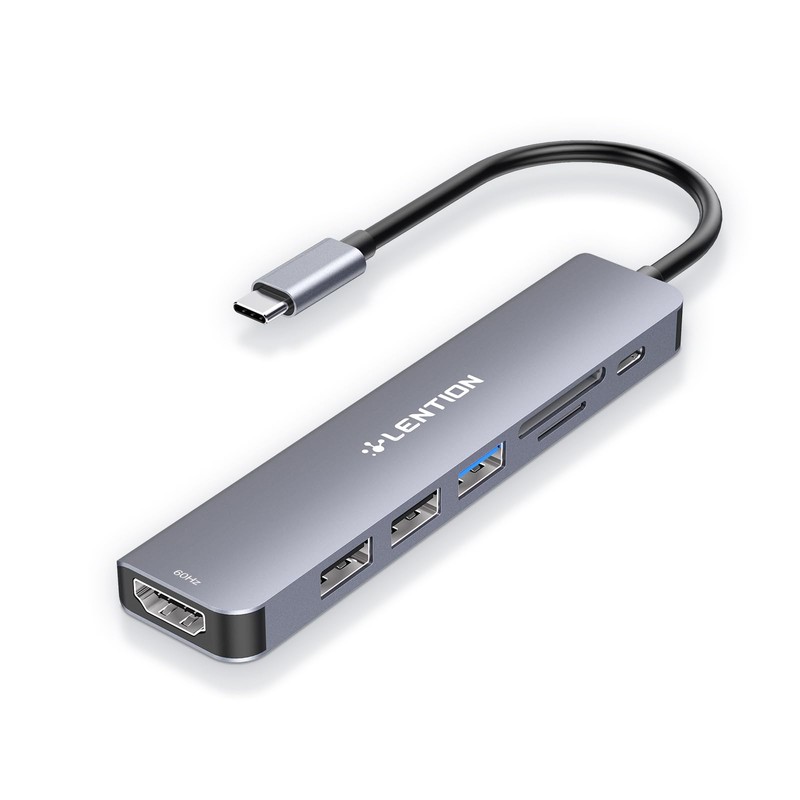 LENTION 7 en 1 Hub USB C a HDMI 4K60Hz,