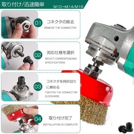 Angle Grinder Adapter M10 Spindle Screw Conversion Screw M10 to M14/M16 Conversion Adapter Screw Adapter, Multi-function Conversion Adapter for 100 Types, High Carbon Steel, DIY Enthusiasts, Easy to