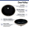 DeerValley DV-1U303B Black Undermount Bathroom Sink 18'' x 15'' Oval