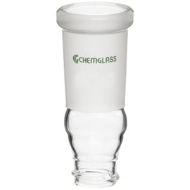 Chemglass CG-1318-10 Glass Rotary Evaporator Vial Adapter, 24/40 Joint