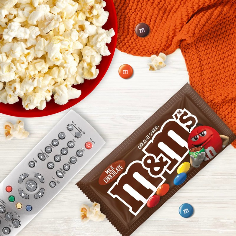 M&M'S Milk Chocolate Candy, Full Size 1.69 oz Bag, Pack