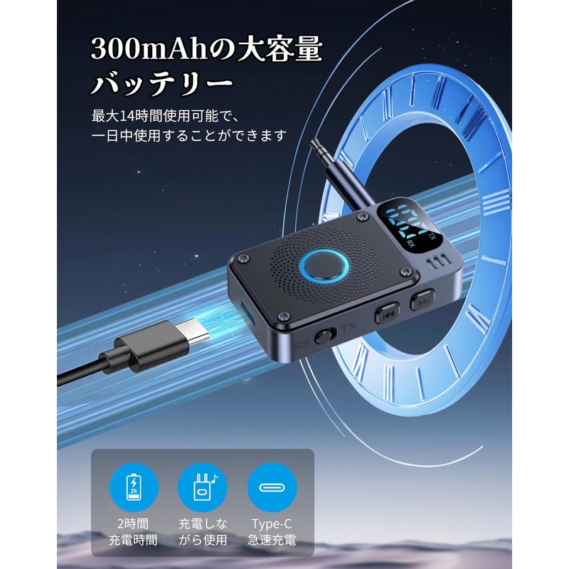 STDRIVO Bluetooth 5.4 Transmitter & Receiver, 2-in-1 Bluetooth Transmitter &