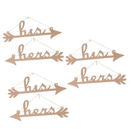 Mipcase 3sets His and Hers Wedding Chair Sign Decor for Ceremony and Reception Rustic Wedding Decorations Charming Design for Bride and Groom 2pcs*3