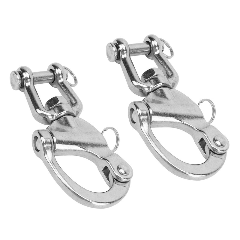 2PCS Snap Shackle 316 Stainless Steel Quick Release High Strength