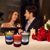 3-Pack Scented Candle Set - Rose, Oak, Smoky Vanilla -