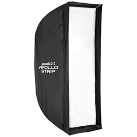Westcott Apollo Strip (12” x 36”) Quick Open Softbox with Free Egg Crate Grid - Speedlight, Monolight, Flash, or Continuous Light Modifier