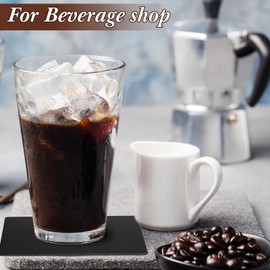 Disposable Paper Coasters Bulk, Cardboard Coasters 4 Inch White Coasters for Drinks DIY Crafts Arts Bar Wedding (Black,400 Pcs)