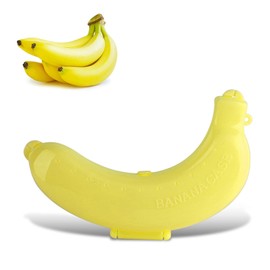 Agatige Banana Case, Portable Banana Protector Storage Box Banana Storage Container Outdoor Travel Case for Outdoor Travel, 7.6x5.1x1.7 In(Yellow)