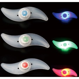 Yeahgoshopping Bike Bicycle Motorcycle Colorful LED Wheel Lights Decoration - 3pcs x w/Random Color and Design