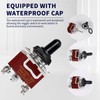 Momentary Toggle Switch, MecRecare Waterproof 3 Way Toggle Switch (ON)-Off-(ON)