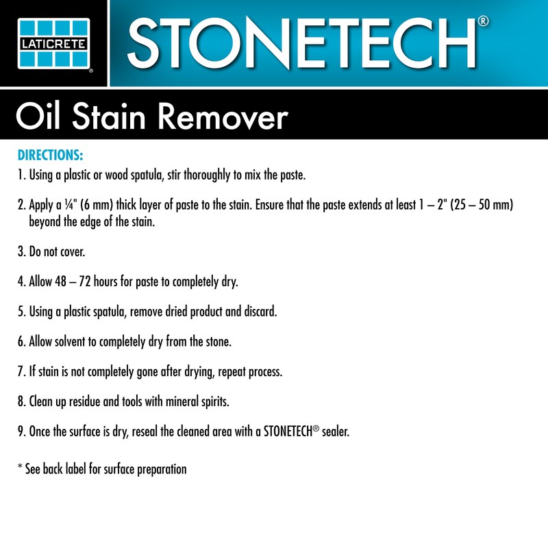 StoneTech Oil Stain Remover, Cleaner for Natural Stone, Grout, &