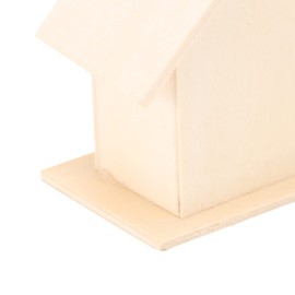 Wood Bird Houses for Outside, 4PCS Wooden Bird House for Finch Bluebird Hanging Birdhouse Garden Country Cottages, Bird Nests Breeding Box Cage for Garden DIY Decor