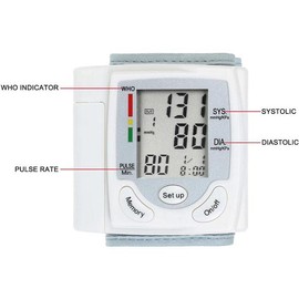 Venta de Manómetros Presión Arteria, PressuCool, MXPEU-001, 1pza, Blanco, LCD, 2 Pilas AAA, 135 a 195mm Diámetro Muñeca
