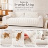 Ivory Faux Rabbit Fur Sofa Cover 35x82, Plush Couch Protector