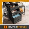 DEVAISE 3 Drawer Mobile File Cabinet, Rolling Printer Stand with