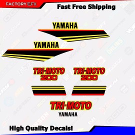 oracal Graphic kit fits 1985 85' yamaha YTM 200 Tri-Moto Yellow Plastic Stickers Decals